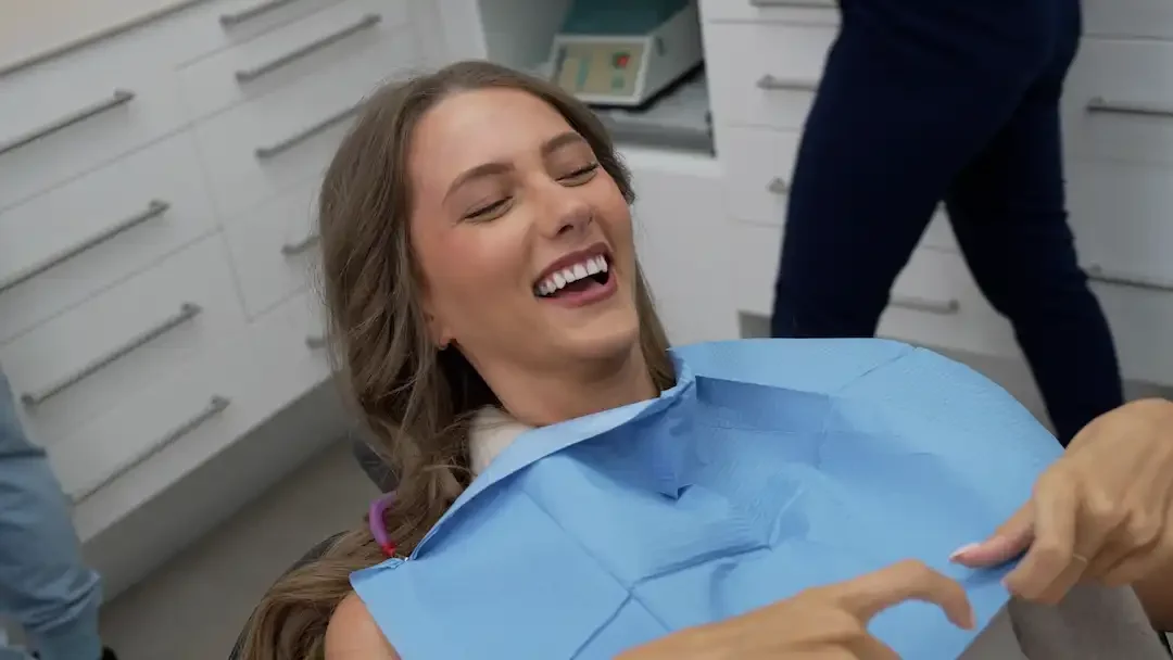 Professional teeth whitening treatment