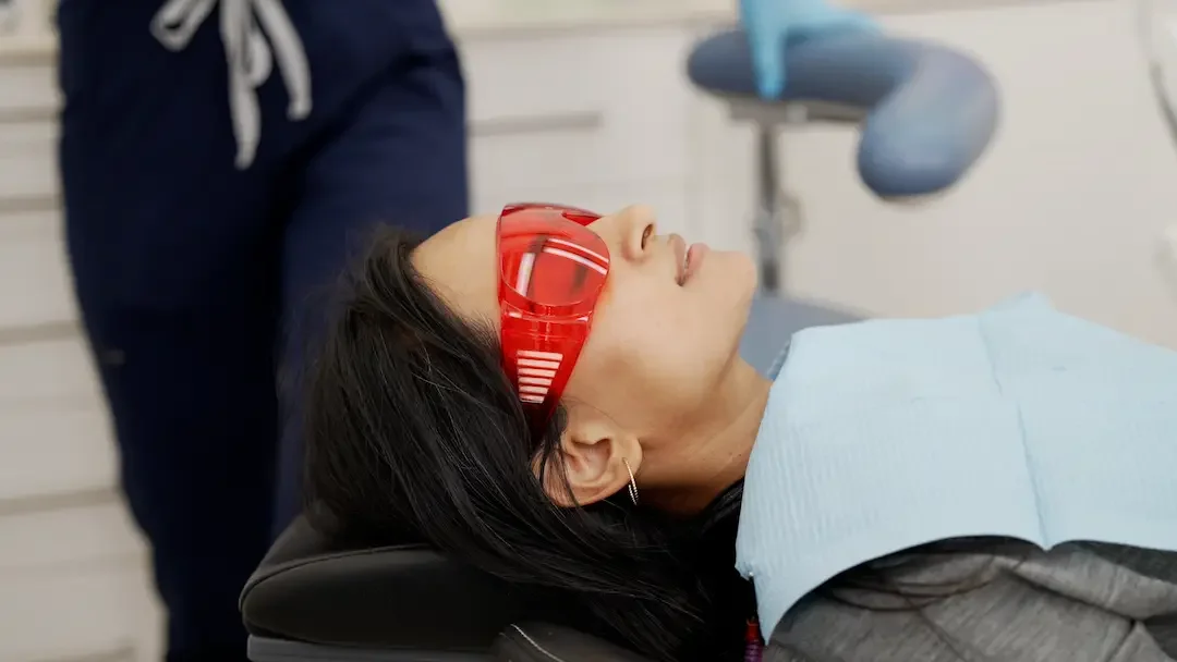 Professional whitening patient